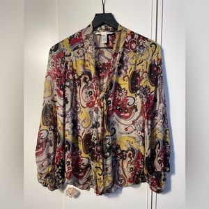 Diane von Furstenberg Tie Neck Blouse